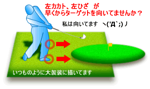 ゴルフレッスン/左足カカトの浮き